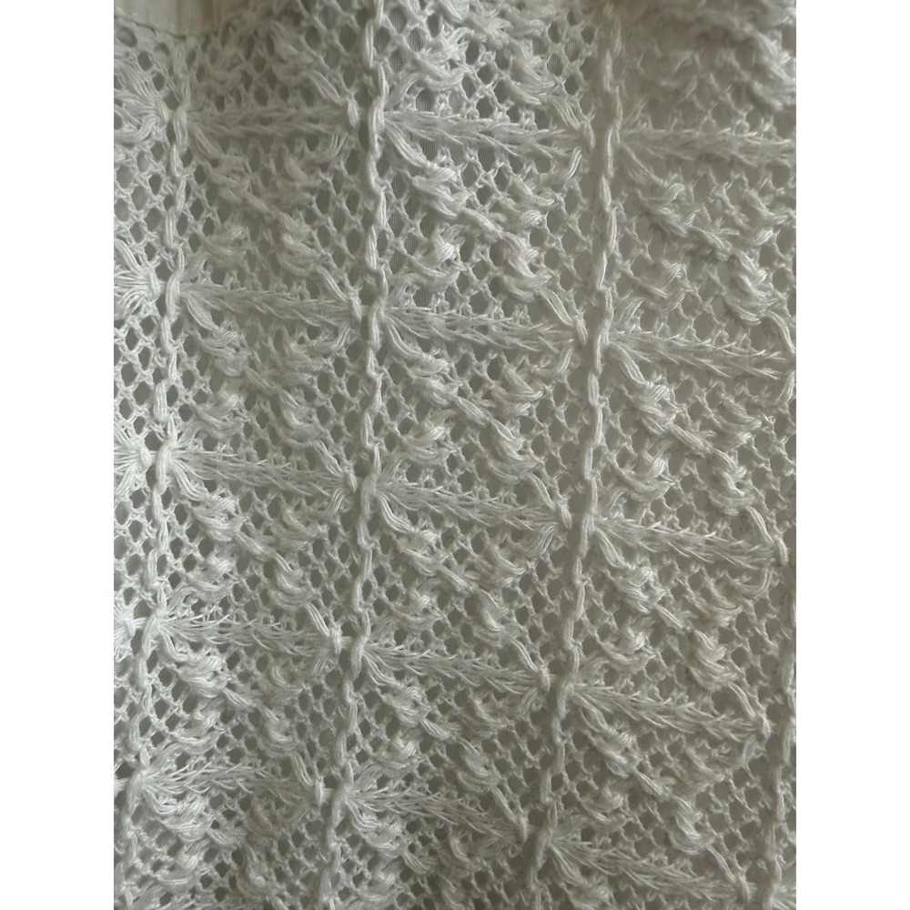 VTG Vermont Country Store Green Mountain Merc Cotton Crochet Modest Dressing M - Picture 4 of 9